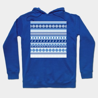 Nordic - Scandinavian Winter Blue Hoodie